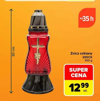 Znicz szklany 265CK promocja w Carrefour