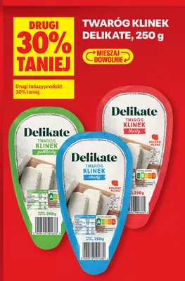 Twaróg klinek tłusty Delikate promocja w Biedronka