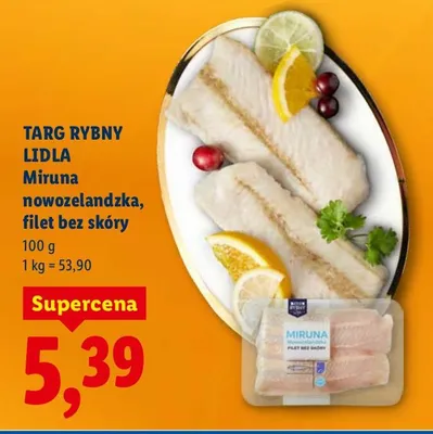 Miruna nowozelandzka, filet bez skóry promocja w Lidl