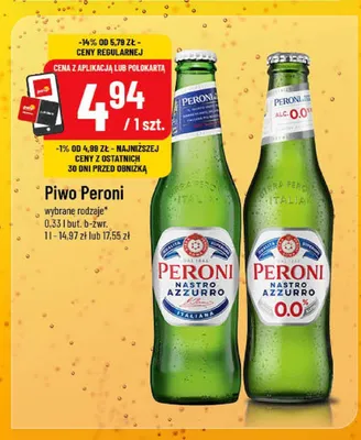 Piwo bezalkoholowe Peroni Nastro Azzurro 0,0% promocja w POLOmarket