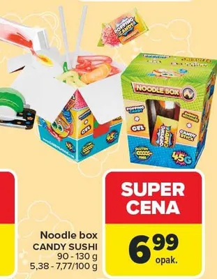 Cukierki Noodle box candy sushi promocja w Carrefour Market