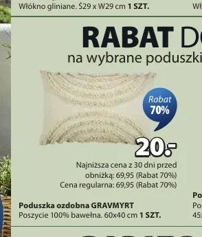 Poduszka ozdobna GRAVMYRT 60x40cm promocja w Jysk