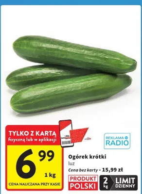 Ogórek krótki luz promocja w Intermarche