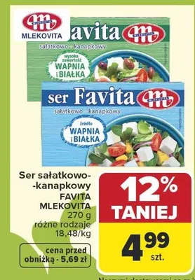 Ser sałątkowo-kanapkowy Favita promocja w Carrefour