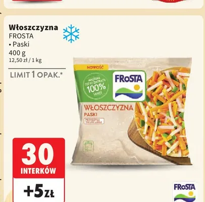 Włoszczyzna Frosta paski promocja w Intermarche