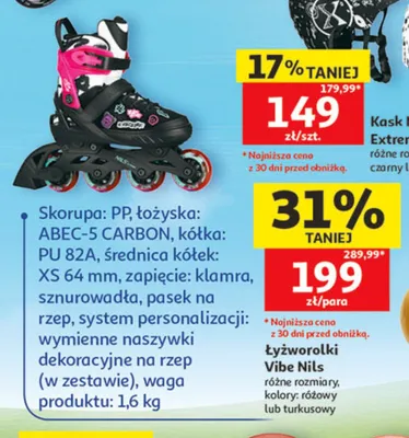 Łyżworolki Vibe Nils promocja w Auchan