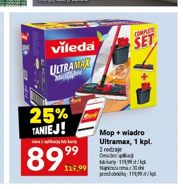 Mop i wiadro Ultramax Vileda promocja w Twój Market