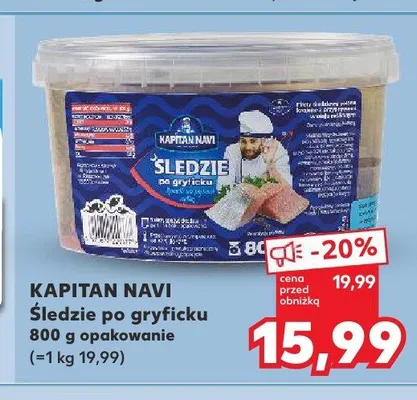 Śledzie po gryficku KAPITAN NAVI promocja w Kaufland