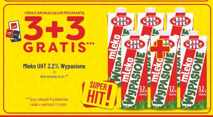 Mleko UHT Wypasione Mlekovita 3,2% promocja w POLOmarket