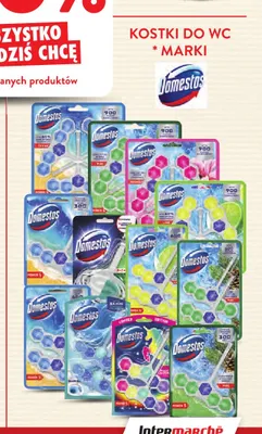 Kostka do WC Domestos Power 5 Pine promocja w Intermarche
