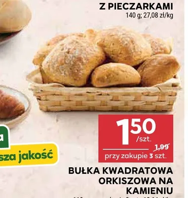 Bułka kwadratowa orkiszowa na kamieniu promocja w Stokrotka