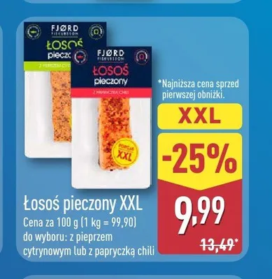 Łosoś pieczony z pieprzem cytrynowym Fjord Fiskursson XXL promocja w Aldi