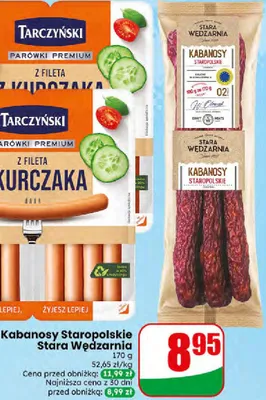 Parówki z fileta z kurczaka promocja w Dino