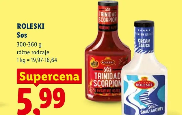 Sos Trinidad Scorpion Roleski promocja w Lidl