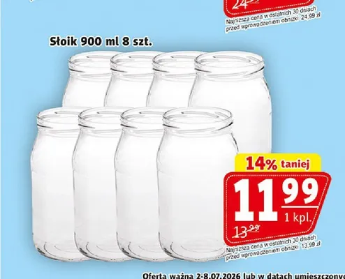 Słoik 900 ml 8 szt. promocja w Prim Market