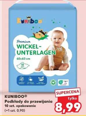 Podkłady do przewijania Kuniboo Premium 60x60cm promocja w Kaufland