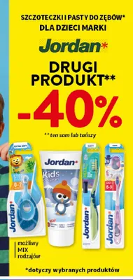 Szczoteczka do zębów dla dzieci Jordan Kids 3-5 lat promocja w Intermarche