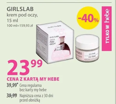 Krem pod oczy promocja w Hebe