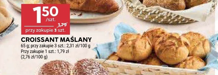 Croissant maślany promocja w Stokrotka