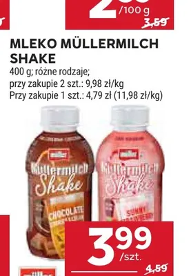 Mleko Müllermilch Shake promocja w Stokrotka