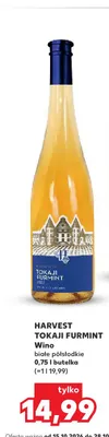 Wino białe półsłodkie Tokaji Furmint Harvest promocja w Kaufland