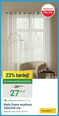 Biała firana woalowa 200x250cm promocja w ERLI