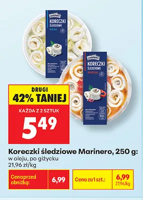 Koreczki śledziowe po giżycku Marinero promocja w Biedronka