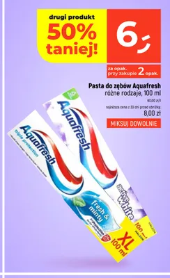 Pasta do zębów Aquafresh Triple Protection Active White promocja w Dealz