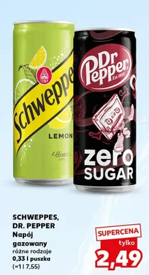 Napój gazowany Schweppes, Dr. Pepper różne rodzaje promocja w Kaufland