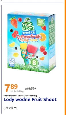 Lody wodne Teisseire Fruit Shoot 8-pak 70 ml promocja w Action