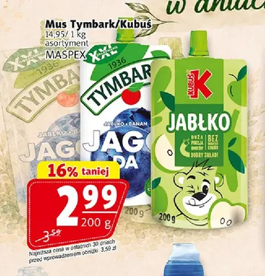 Mus Kubuś jabłko promocja w Prim Market