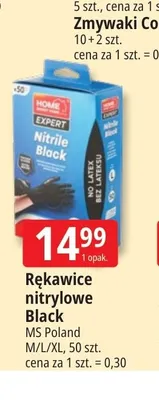 Rękawice nitrylowe Black M MS Poland promocja w Leclerc
