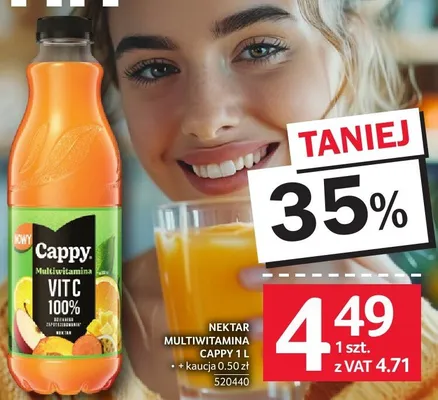 Nektar multiwitamina Cappy 1 l promocja w Selgros