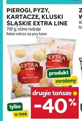 Pierogi, pyzy, kartacze, kluski śląskie Extra Line promocja w Stokrotka