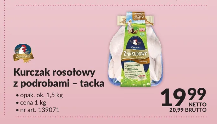 Kurczak rosołowy z podrobami - tacka Zagrodowy promocja w Makro