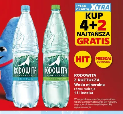 Woda mineralna Rodowita z Roztocza Delikatnie gazowana promocja w Kaufland