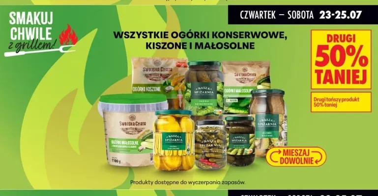 Ogórki konserwowe z chili Nasza Spiżarnia promocja w Biedronka