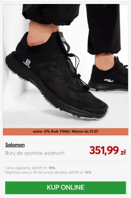 Buty do sportów wodnych Salomon promocja w eobuwie.pl