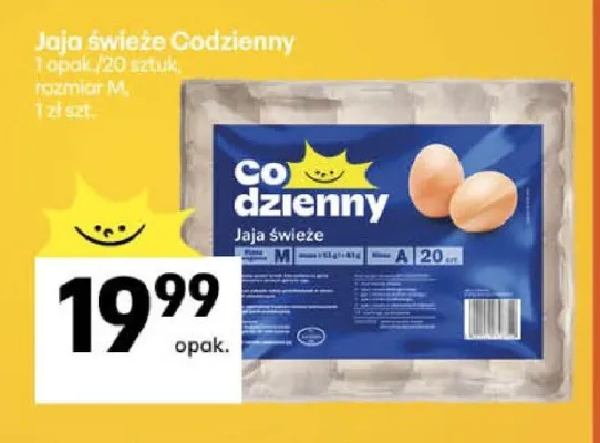 Jaja świeże Codzienny rozmiar M promocja w Delikatesy Centrum