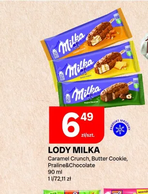 Lody Milka Praline & Chocolate promocja w Chorten