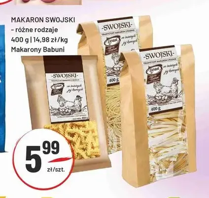 Makaron Swojski Makarony Babuni promocja w Sedal