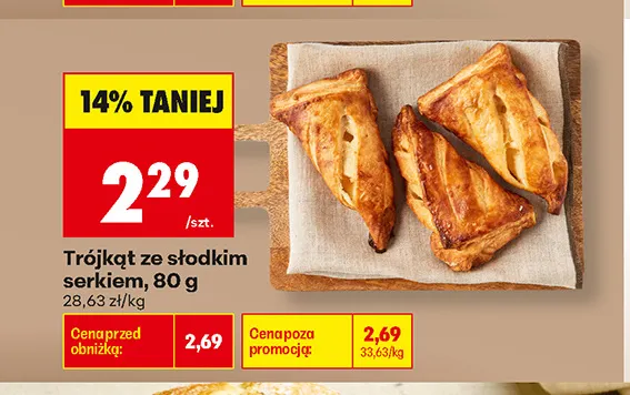 Trójkąt ze słodkim serkiem promocja w Biedronka