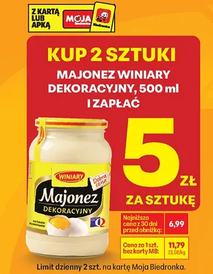 Majonez dekoracyjny promocja w Biedronka
