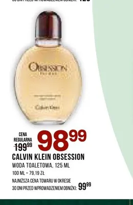 Woda toaletowa Calvin Klein Obsession promocja w Drogerie Natura