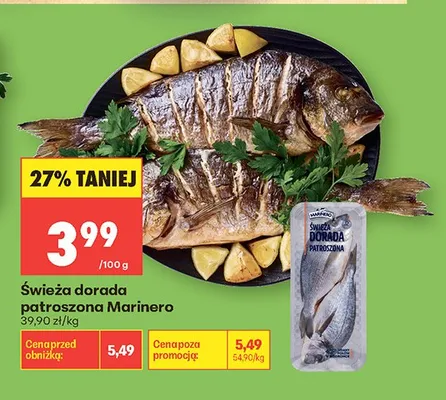 Świeża dorada patroszona Marinero promocja w Biedronka