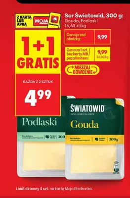 Ser żółty Podlaski Światowid promocja w Biedronka