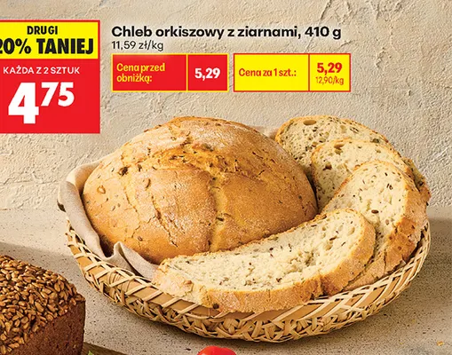 Chleb królewski z ziarnami promocja w Biedronka