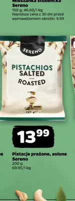 Pistacje prażone solone Sereno promocja w Netto
