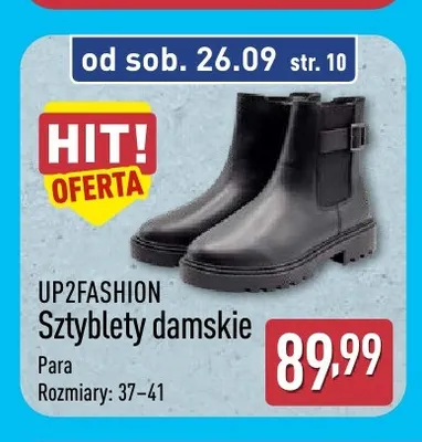 Sztyblety damskie Up2fashion promocja w Aldi