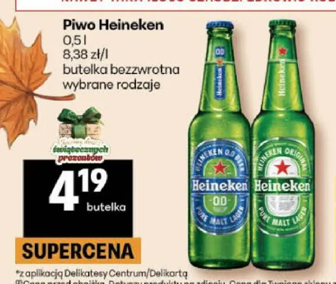 Piwo bezalkoholowe Heineken promocja w Delikatesy Centrum